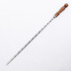 Шампур нержавеющий 670*12*3 мм с деревянной ручкой в Мурманске