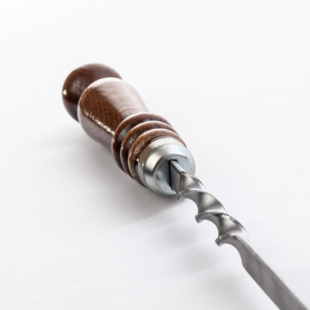 Шампур нержавеющий 670*12*3 мм с деревянной ручкой в Мурманске