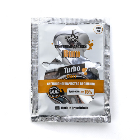 Turbo yeast alcohol BragMan "RUM TURBO" (72 gr) в Мурманске