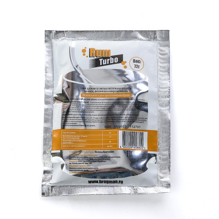Turbo yeast alcohol BragMan "RUM TURBO" (72 gr) в Мурманске