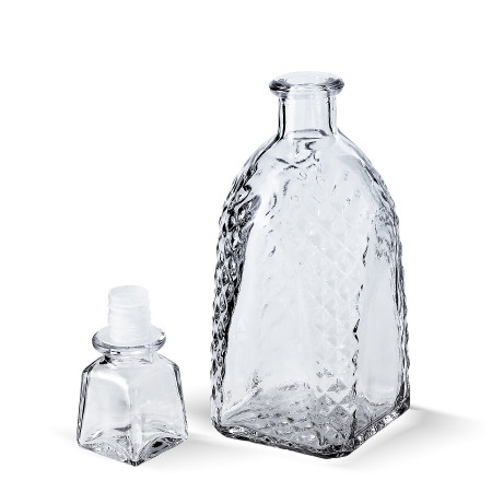 Бутылка (штоф) "Арка" стеклянная 0,5 литра с пробкой  в Мурманске