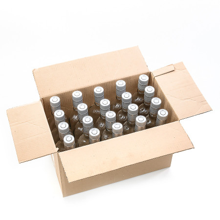 20 бутылок "Фляжка" 0,5 л с пробками гуала в коробке в Мурманске